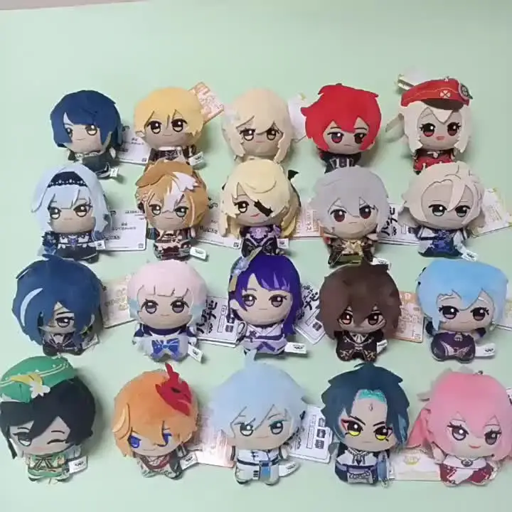 10 см аниме-игра Genshin Impact Tartaglia Li Xiao Obedo Diluc Kaeya Venti Ganyu Lumine плюшевая кукла кулон брелок