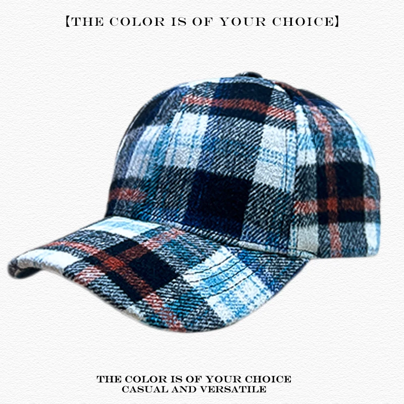 Sonnenschirm Nische Warme Persönliche Schirmmützen Outdoor Vielseitige Mode Britischen Stil Neue Männer Frauen Hardtop Retro Plaid Baseball Hüte – Detail 13