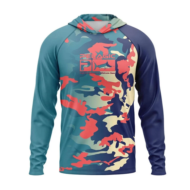 Pelagic Gear Men Jersey Fishing Clothing Summer Shirts Tops Camisa De Pesca  Fishing Apparel Long Sleeve Uv Protection Wear Hoody - AliExpress