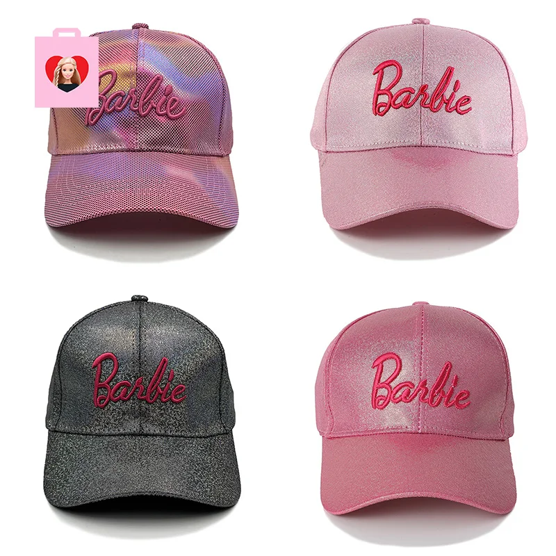 

Miniso Barbie 2023 Hat Fashion Outdoor Sport Baseball Caps For Men Women Love Heart Embroidery Snapback Cap Washed Cotton Girls