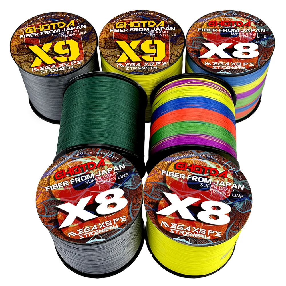 

Леска плетеная рыболовная из ПЭ, 8 нитей/9 нитей, 500 м