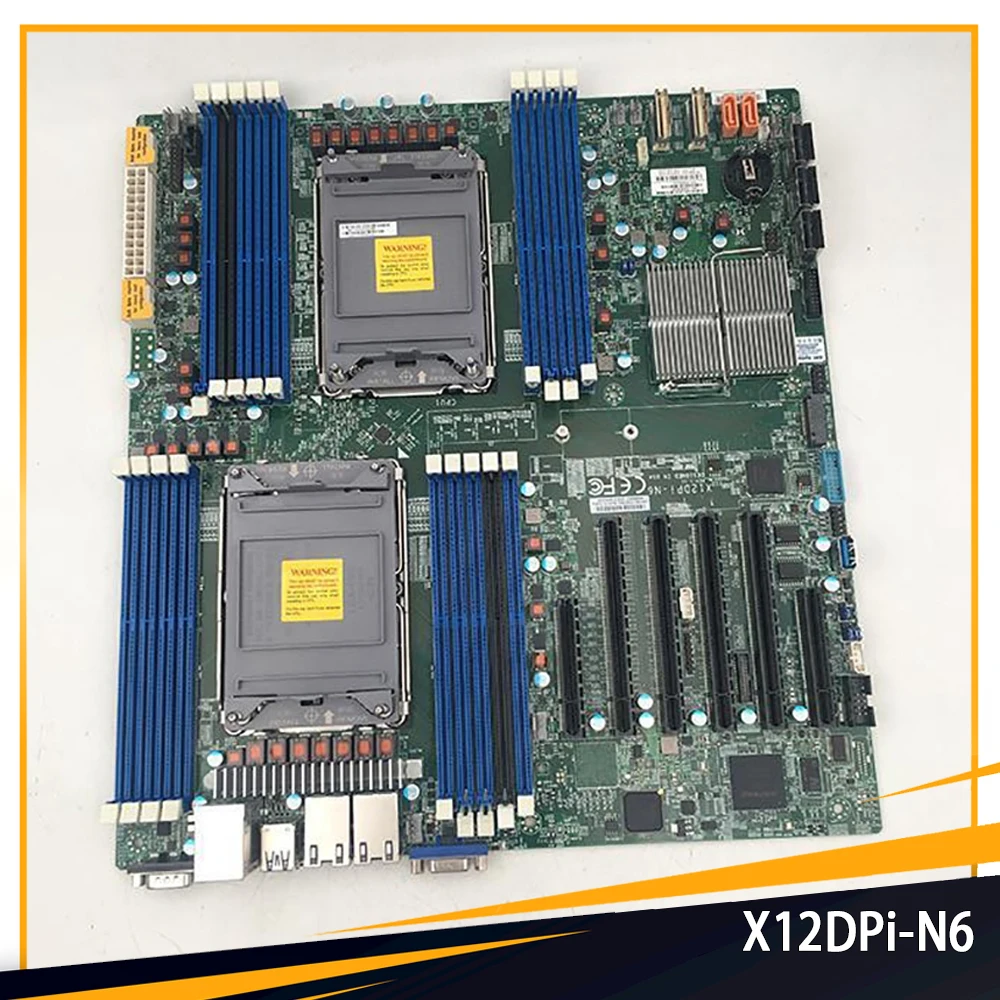 

X12DPi-N6 E-ATX Dual-Way Server Motherboard LGA-4189 256GB C621A 14XSATA 3 DDR4-3200MHz For Supermicro High Quality Fast Ship