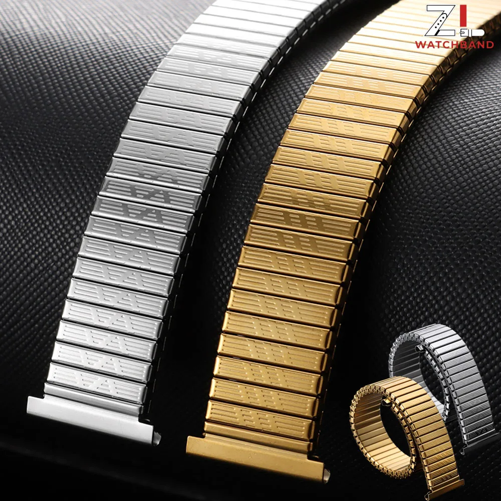 Universal Stainless Steel Elastic Stretch Watchband Replacement Bracelet