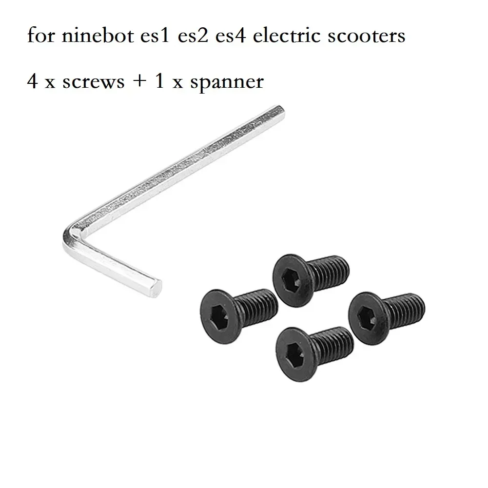 Accessoire Trottinette Kit Vis Frontales EMagTech Pour Ninebot ES1/ES2/ES4 - 4 Vis Inox + Clé Allen | Pièce Détachée Scooter Électrique Vis Ninebot Es1 Es2