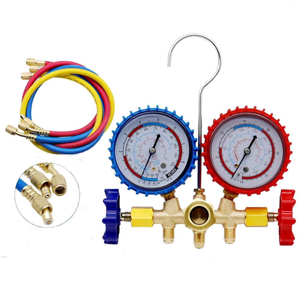 Strumento Aria Condizionata Per R410A R22 R404A R134A Collettore Refrigerante Strumentazione Kit Refrigerazione Aria Condizionata Con Hos