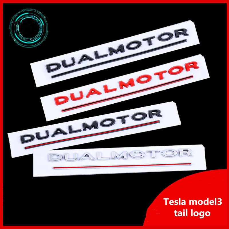 

Suitable for Tesla model 3 tail mark modified high-performance dual-motor tail label DUAL MOTOR English letters