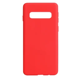 Candy Color Matte Silicone Phone Case - Soft Cover - A6 Plus 2018 (Red)