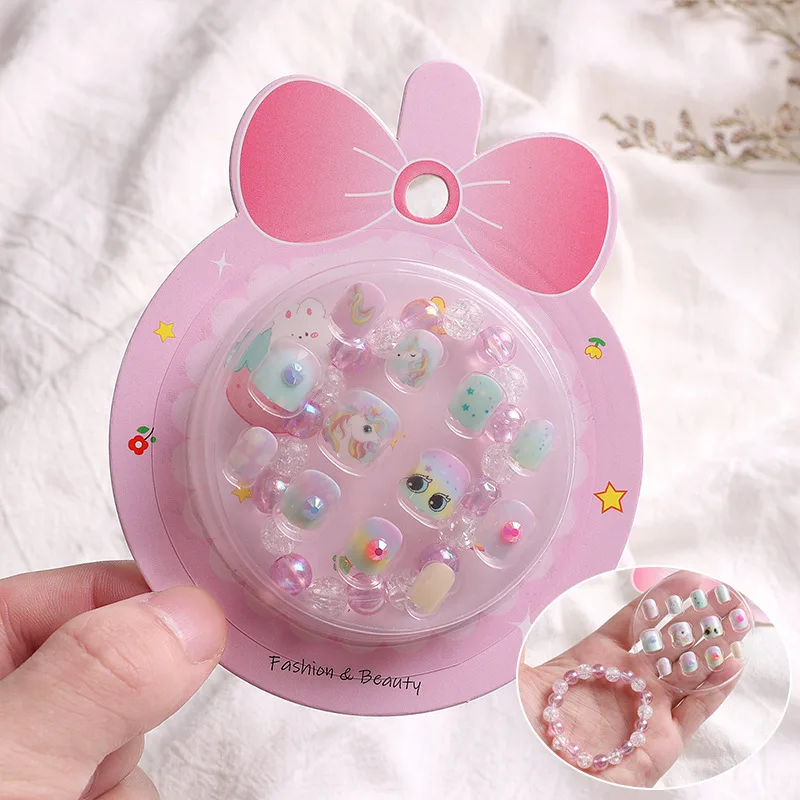Kids Beauty Toy Kawaii Nail Art Sticker Beauty Princess Girls Toys Fashion Pretend Play Toy Makeup Game Set Cosmetic Toys