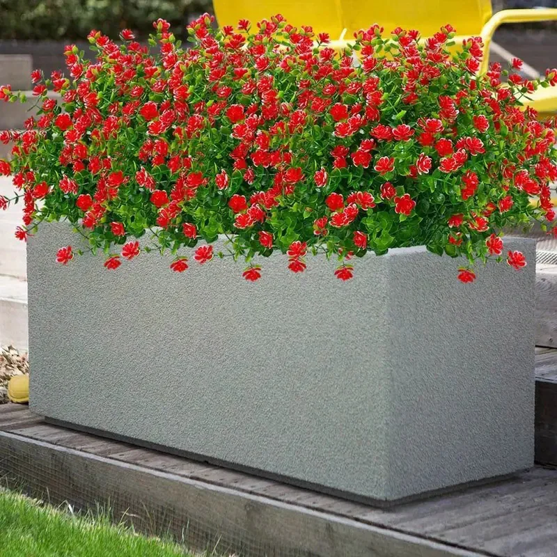 Artificial Flowers Bundle Outdoor UV Resistant Shrubs Plants Home Garden Outdoor Ceremony Wedding Arch Floral Decoration 1 Bundle