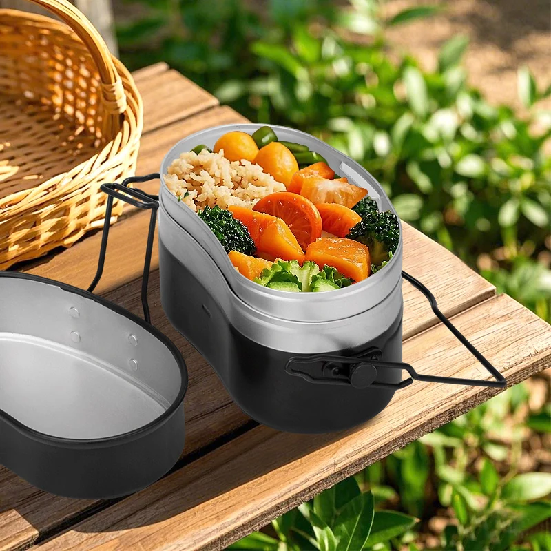 Set De 3 Casseroles Camping Aluminium – Vert, 17x10cm, Kit Cuisine Outdoor Neuf