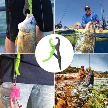 Fishing Floating Gripper 12.5cm Fish Lip Gripper Grip Bass Trout ABS Fishing Pliers Gear Controller Portable Fishing Tool Tackle 4