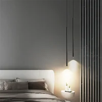 Superfine 2CM Led Pendant Lights Long Tube Hanging Lamp Kitchen Island Dining Room Table Pendant Lamp Bedroom Bedside Droplight 2