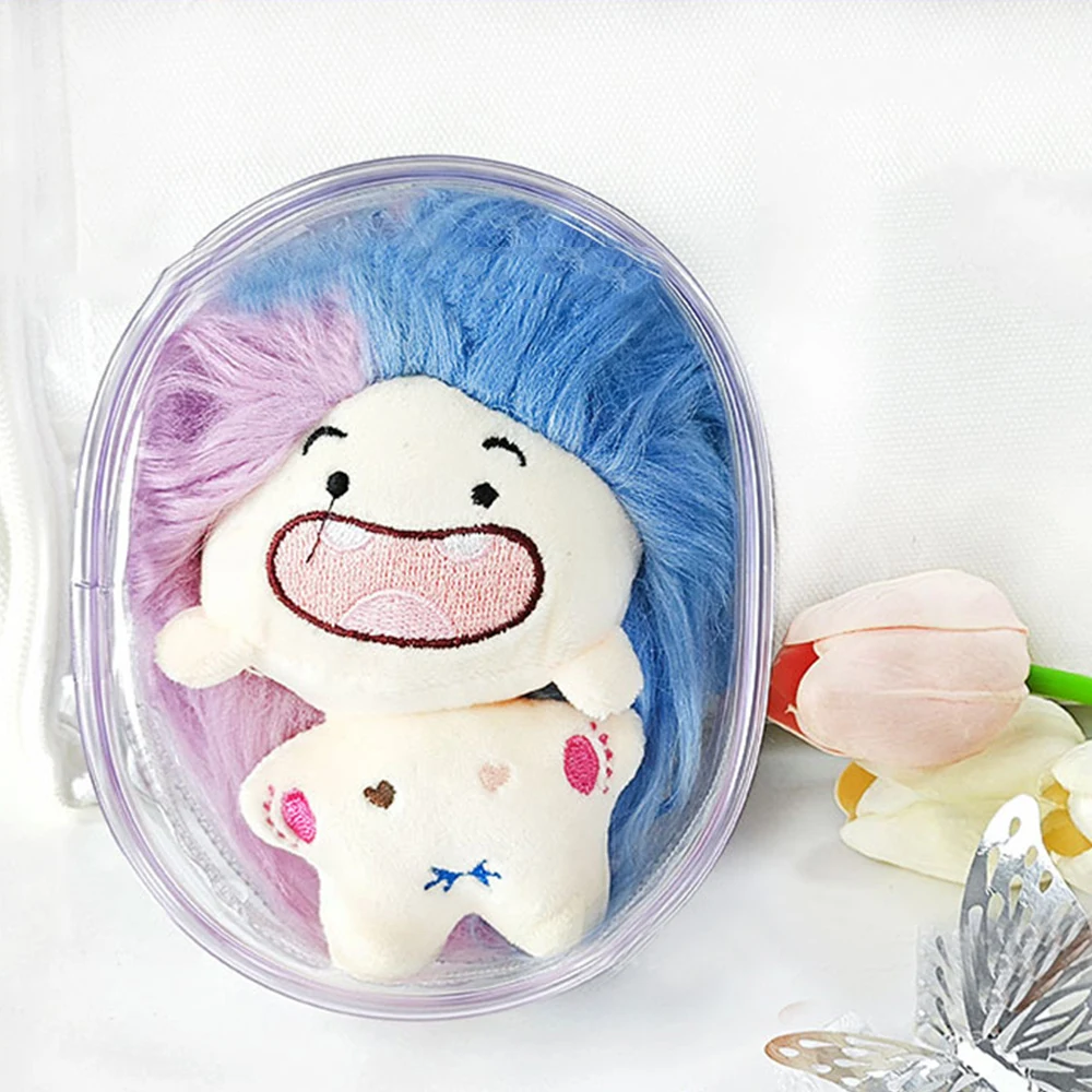 Description Picture 4 of item10CM Plush Doll Out Bag PVC Transparent Cotton Doll Transparent Display Pouch Clear Storage Case For Anime Cartoon Dolls
