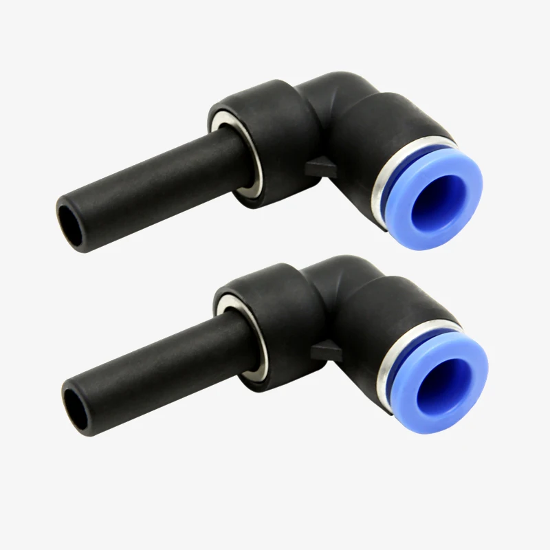 10PCS PNEUMATIC Quick Connector PLJ 4/6/8/10/12 Bent-through LEVER TUBULAR ใส่-ประเภท Push-through Push-in ขั้วต่อข้อศอก 1