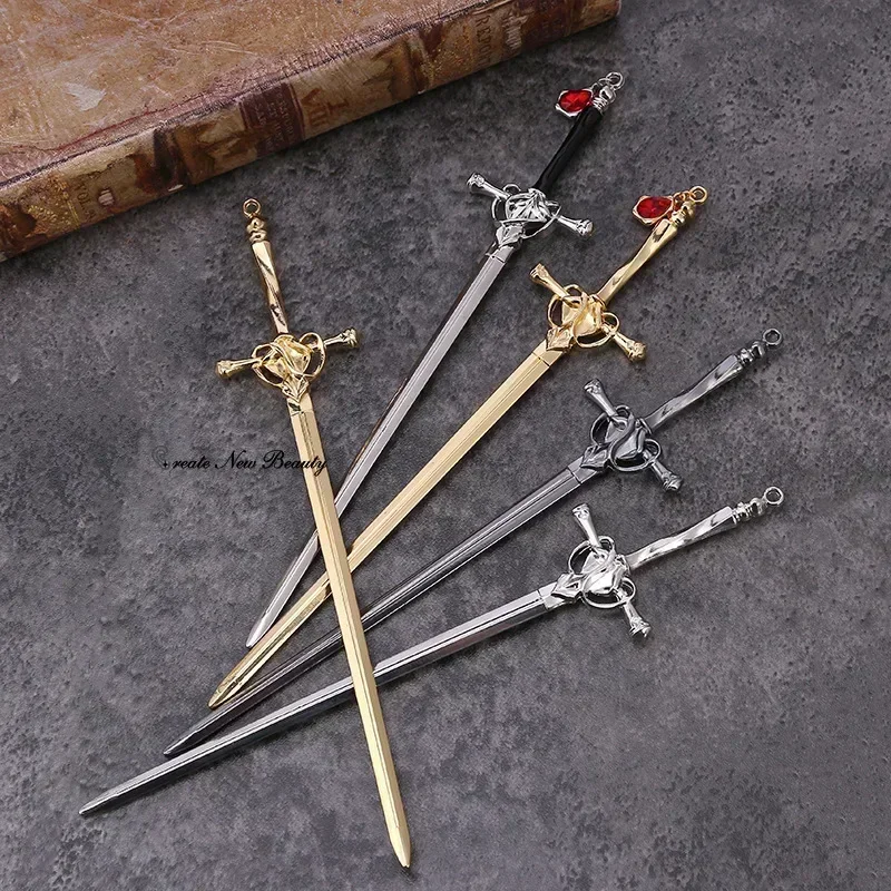 Hair Accessory Hair Stick Hair Headdress Jewelry Accessories Antique Swords Hairpin Chinese Style Design Bookmark Ancient Sword Headdress Water Drop Hair Sticks Bun Holder Hair Jewelry