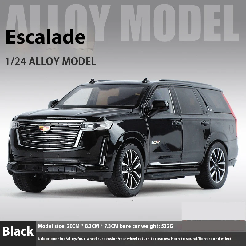 【未使用品】Cadillac Escalade R/C 1/6スケール 65cm In Stock GCD 1/64 Cadillac Escalade ESV 2023 Alloy Toy Motor
