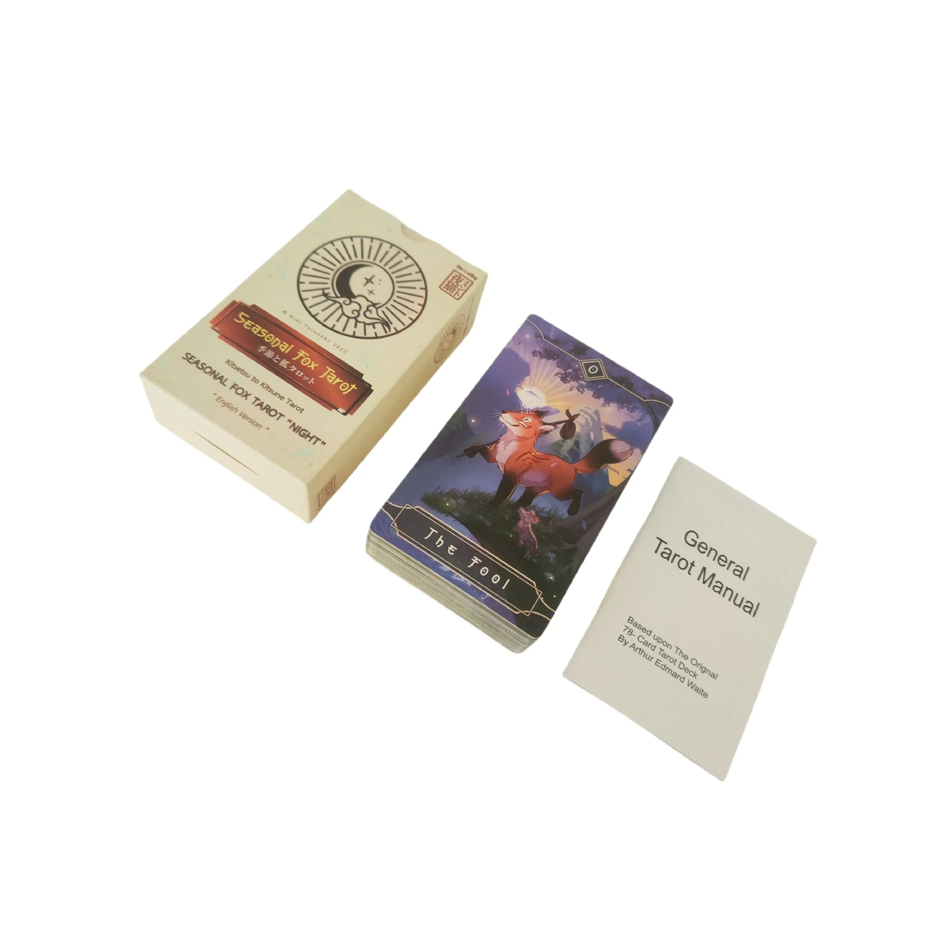 

12x7cm Seasonal Fox Tarot Paper Manual Card Games