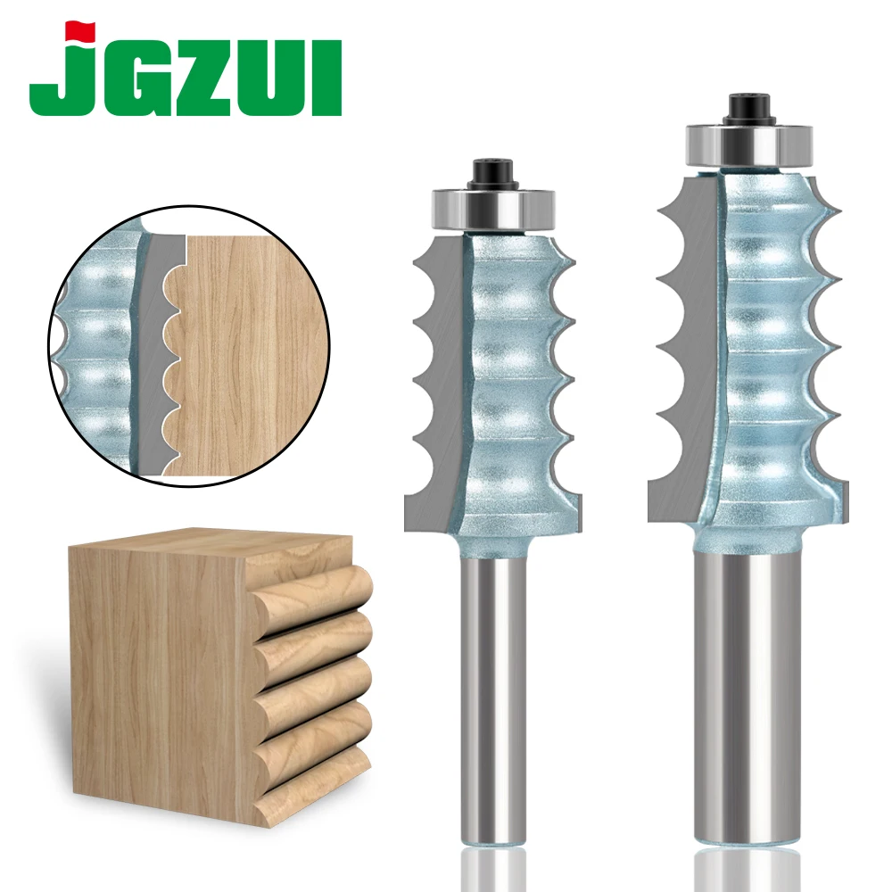 Pvc Modling Bit 8mm 12mm 12.7mm Shank Four Bead & four Flute Large Molding Router Bits ...