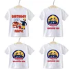 Family Matching Fireman Sam Custom Name Birthday Boy Party T-Shirt Children Birthday Tops Boy T-Shirt Gift Please Note The Name 1
