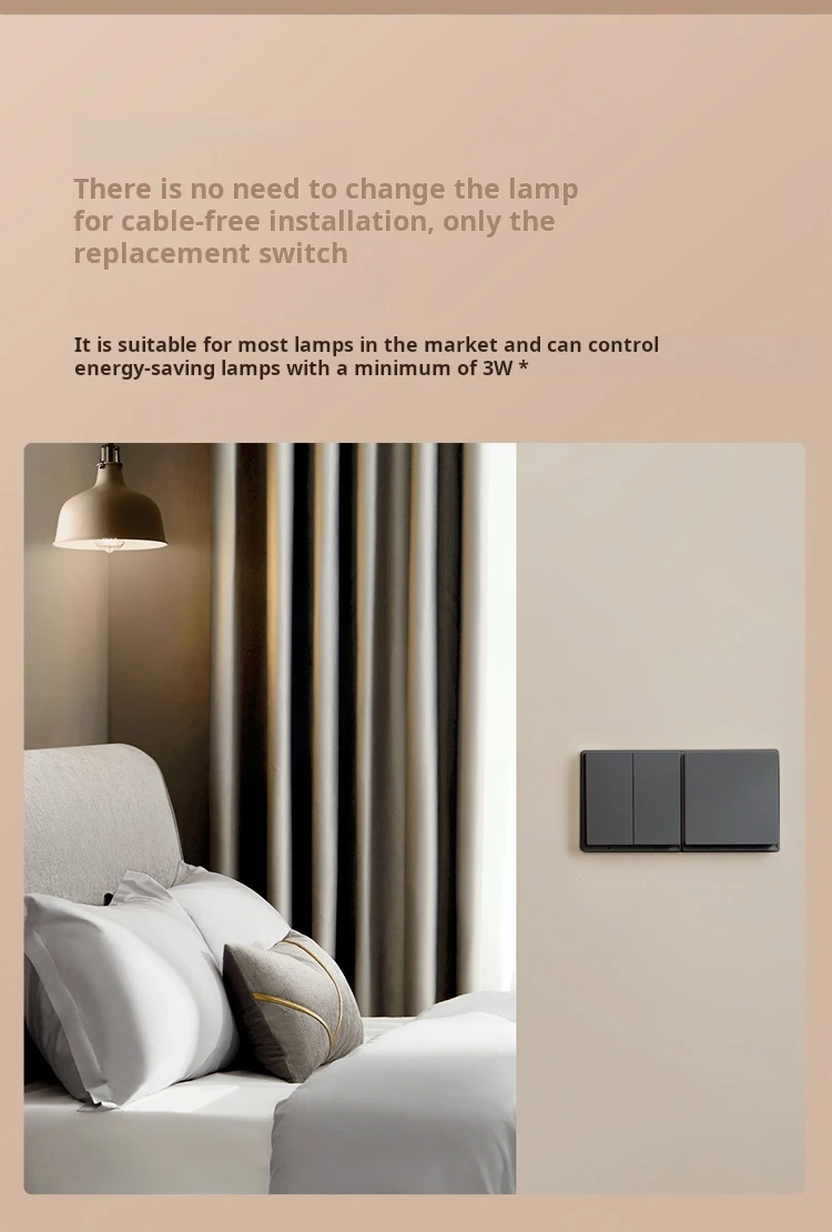 Smart Wall Switch E1 ZigBee 3.0 Smart Home Grey Key Light Switch Fire Wire With/