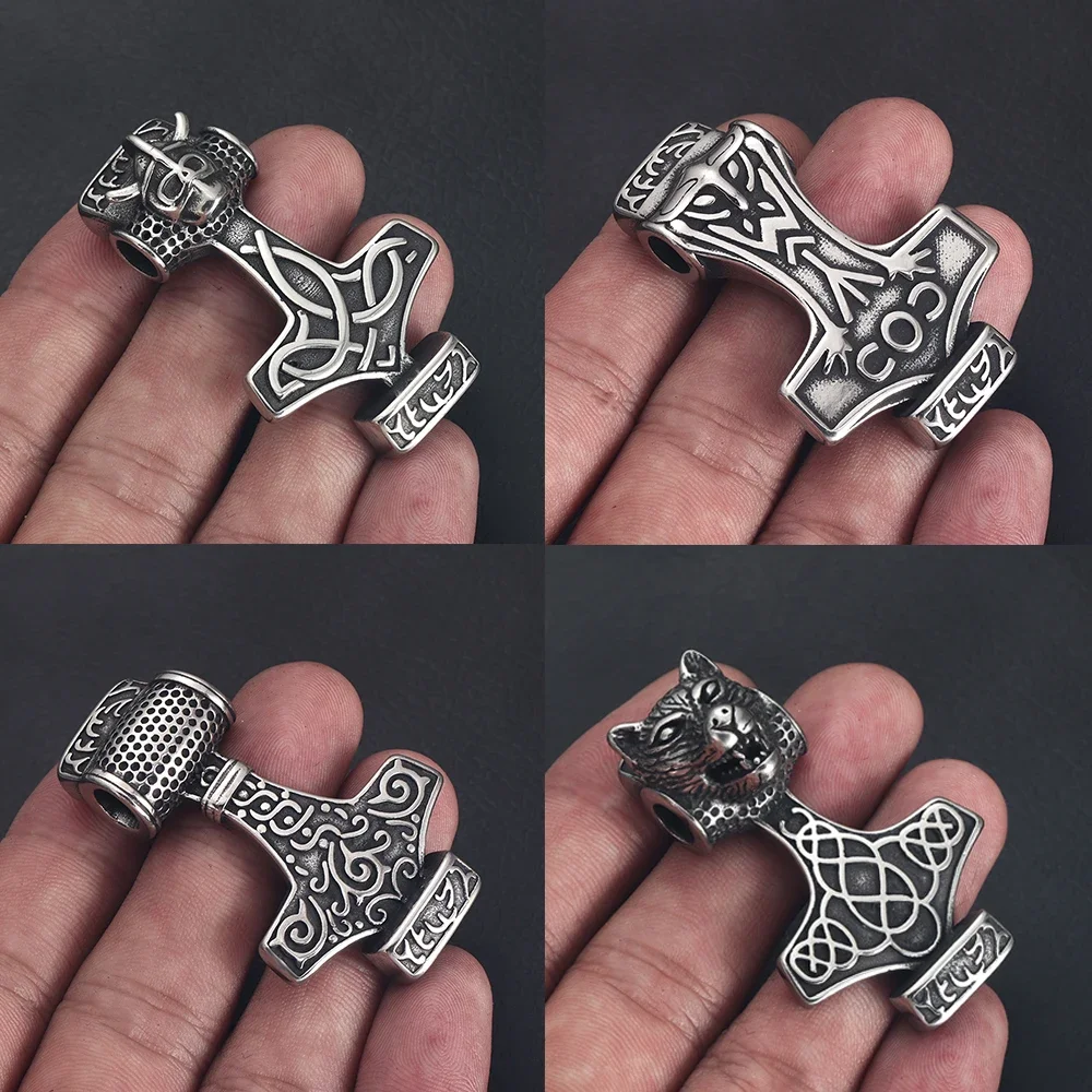 Stainless Steel Viking Axe Style Connector Hole 12*4mm for DIY Bracelet Findings Men Jewelry Making Connect Parts