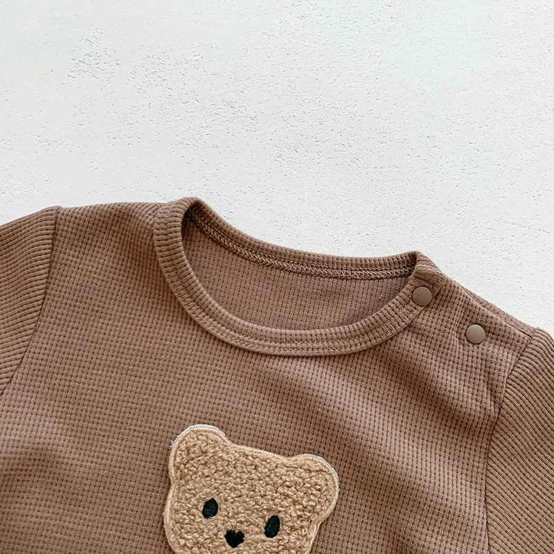 Baby Boys Waffle Jumpsuits Romper Clothing Set