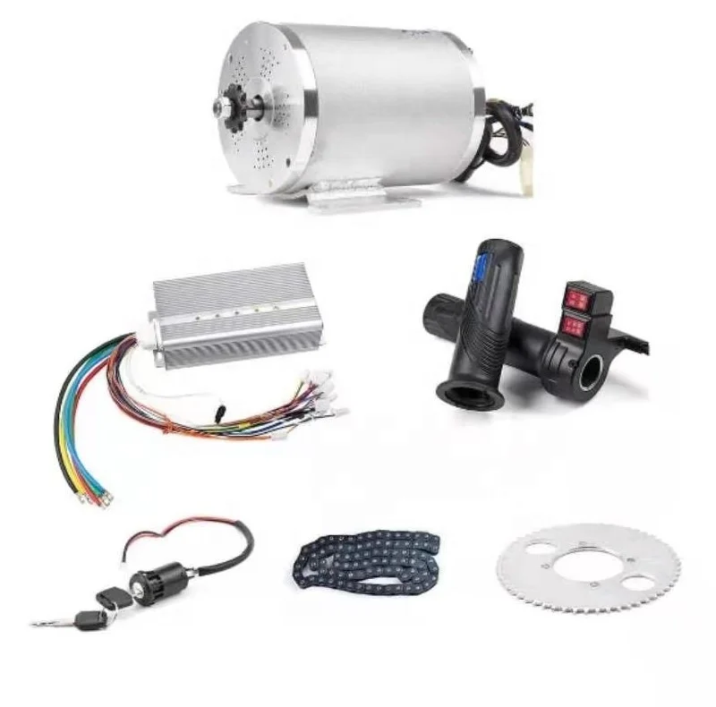 Brushless BLDC Motor 1000w 2000w 3000w Electric Motor with 50A Controller Scooter ebike Engine Motorcycle Part Modifications D yun yi60v 3000w 2ton driewieler twee snelheid achter alxe controller dc borstelloze motor