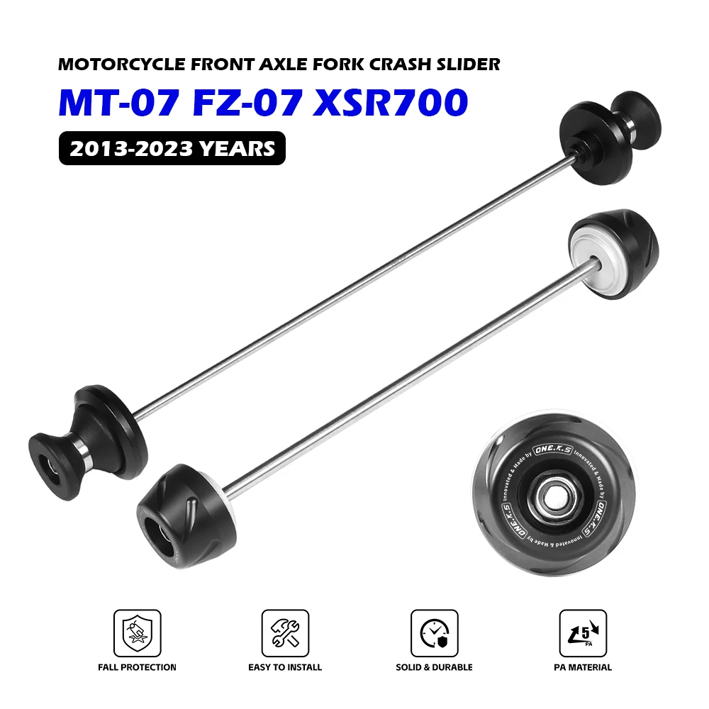 

MT07 XSR700 Wheel Anti-Collision Protector For YAMAHA MT-07 2013-2023 Front Rear Axle Fork Crash Sliders Accessories