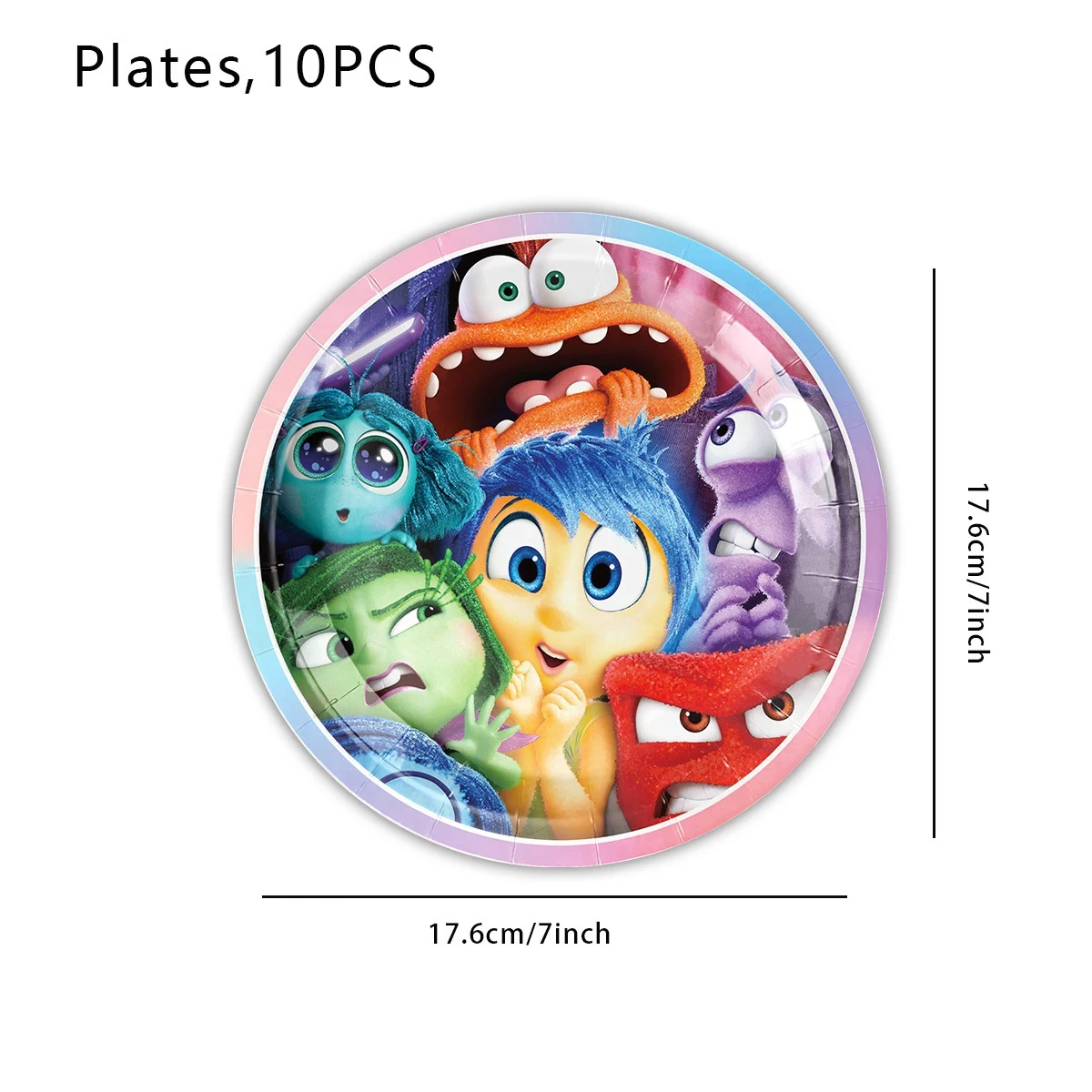 Inside Out Birthday Party Decoration Disposable Cup Plate Tablecloth Banner 3d Balloon Backdrop for Kids Baby Shower Supplies