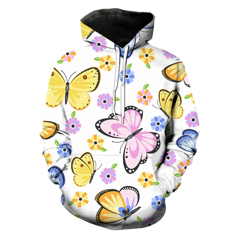 

New Winter Exquisite cartoon Butterfly 3D Print Hoodies Women's Fashion Sweatshirt Pullover Harajuku Streetwear Girls Clothing