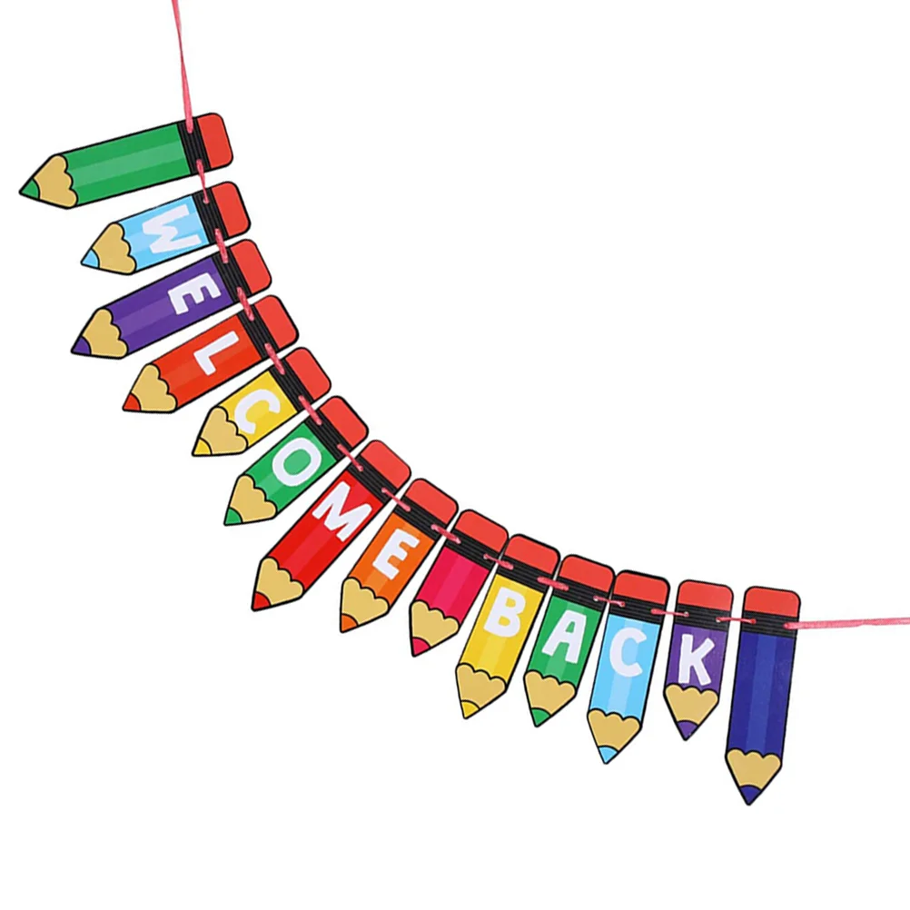 

Garland Back-to-School Season Hanging Flag Welcome Flags Banner Bunting Banners Office