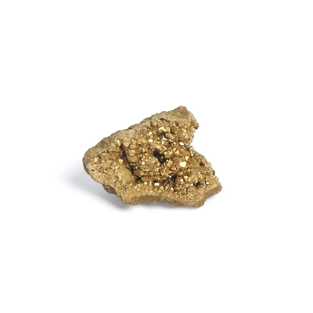 Gift Bare Quartz Natural Materials Jewelry Making Raw Gemstone Electroplating Gold Crystal Cluster Titanium Geode