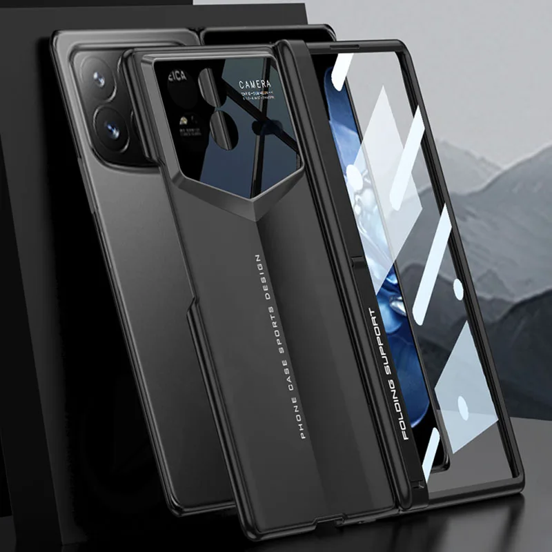 Magnetic Stand Hinge Outer Glass Case For Xiaomi Mix Fold 4 Luxury Plating All-i