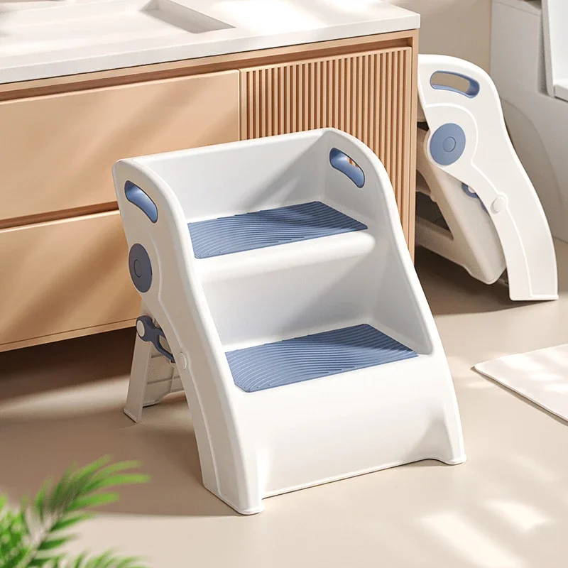 Adjustable Anti-Slip Step Stool for Toddlers Bathroom Safety Climbing Stool Non-Skid Base Kids Washing Training Age 2-6 step stool