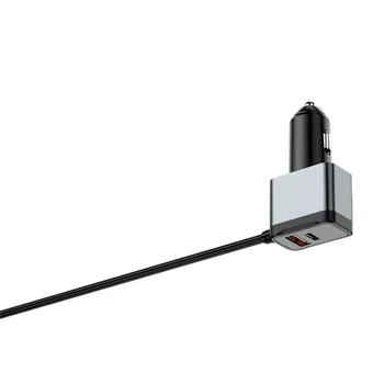 Caricabatterie per Auto MEOF 180W Tre-in-Uno con Ricarica Rapida QC3.0