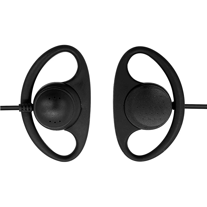 Risenke-D Shape Loop Ring Walkie Talkie Earpiece with PTT Mic,Compatible with Hytera,HYT,BD502,BD502i,PD502,PD562,TC-508, TC-580