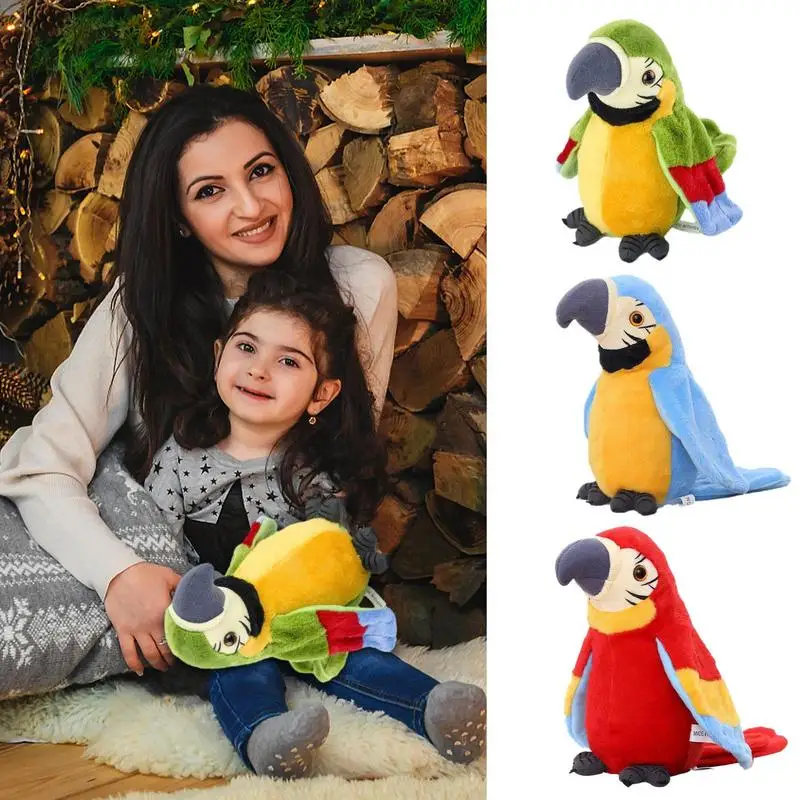 Talking Parrot Chatty Parrot Interactive Recordable Musical Toy Talking Parrot Talking Parrot Electronic Plush Toys For Kids