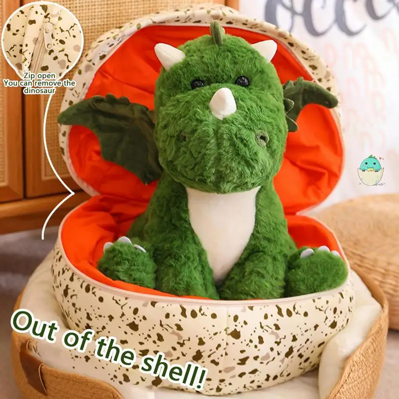 

New Dinosaur Toys Stuffed Animal Dinosaur Plush Doll Novelty Transforming Dinosaur Egg Toys Boys Girls Birthday Christmas Gifts