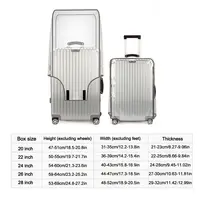 16-28 Inch Travel Luggage Cover Transparent PVC Luggage Protector Cover Dustproof Waterproof Suitcase Protector Cover Luggage 4