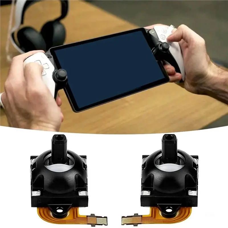 T43C-홀 이펙트 조이스틱 교체용 페어 3D 아날로그 썸스틱 좌우 PS 포털 PS5 포털 게임 콘솔 컨트롤러용