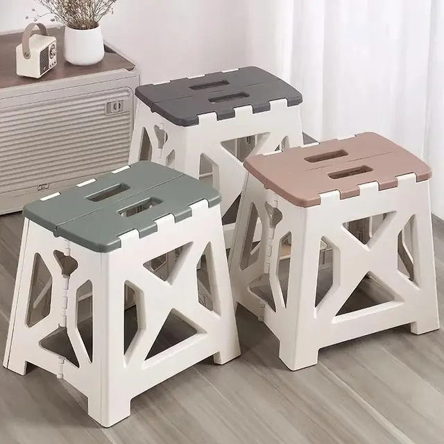 Tabouret pliant portatif extérieur portatif pour un usage domestique, changement de chaussures multifonctionnel, tabouret de pêche de loisirs Simple et léger 1