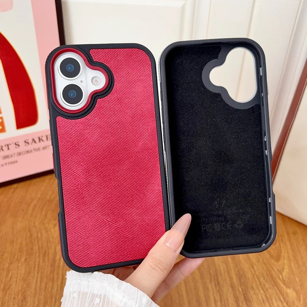 Luxury Retro Leather Texture Shockproof Soft Matte Phone Case Cover