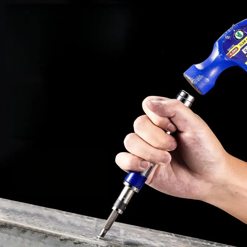 1Set 6 In 1 Impact Screwdriver Kit - 1/4-inch Impact Drive Rusted Stuck Broken Fasteners Remover Tool for DIY Repair Automotive