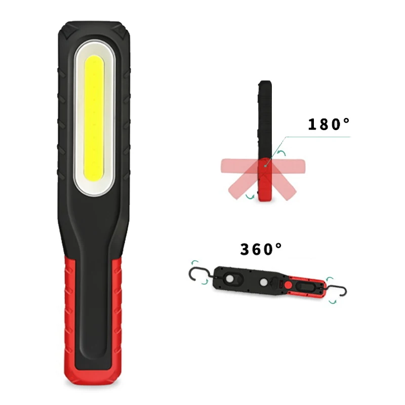 

800LM COB XPG-2 LED Emergency Flashlight 5000mA USB-C Work Light 3Magnet Cordless Inspection Lamp 5Mode Camping Torch Strobe