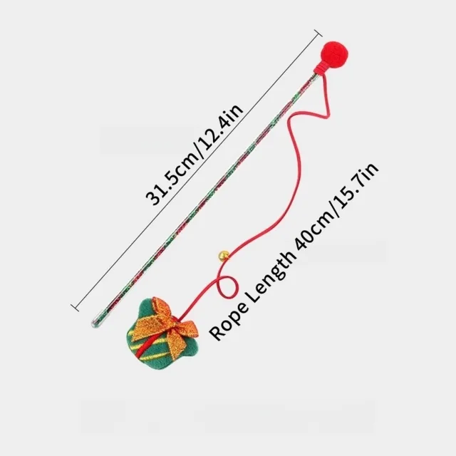 Cat Toys Cats Teasing Sticks Christmas Cute Cat Stick Santa Claus Elk Pet Toys Enjoy Yourself Soothing Cat Supplies Christmas 6