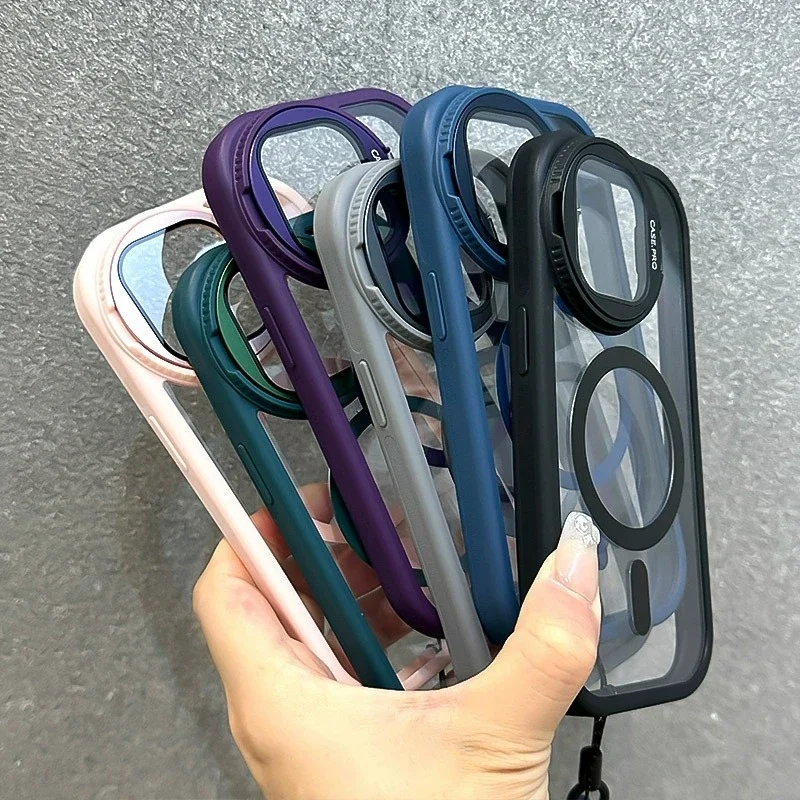 Premium Lanyard MagSafe Phone Case with Magnetic Holder & Bumper Cover