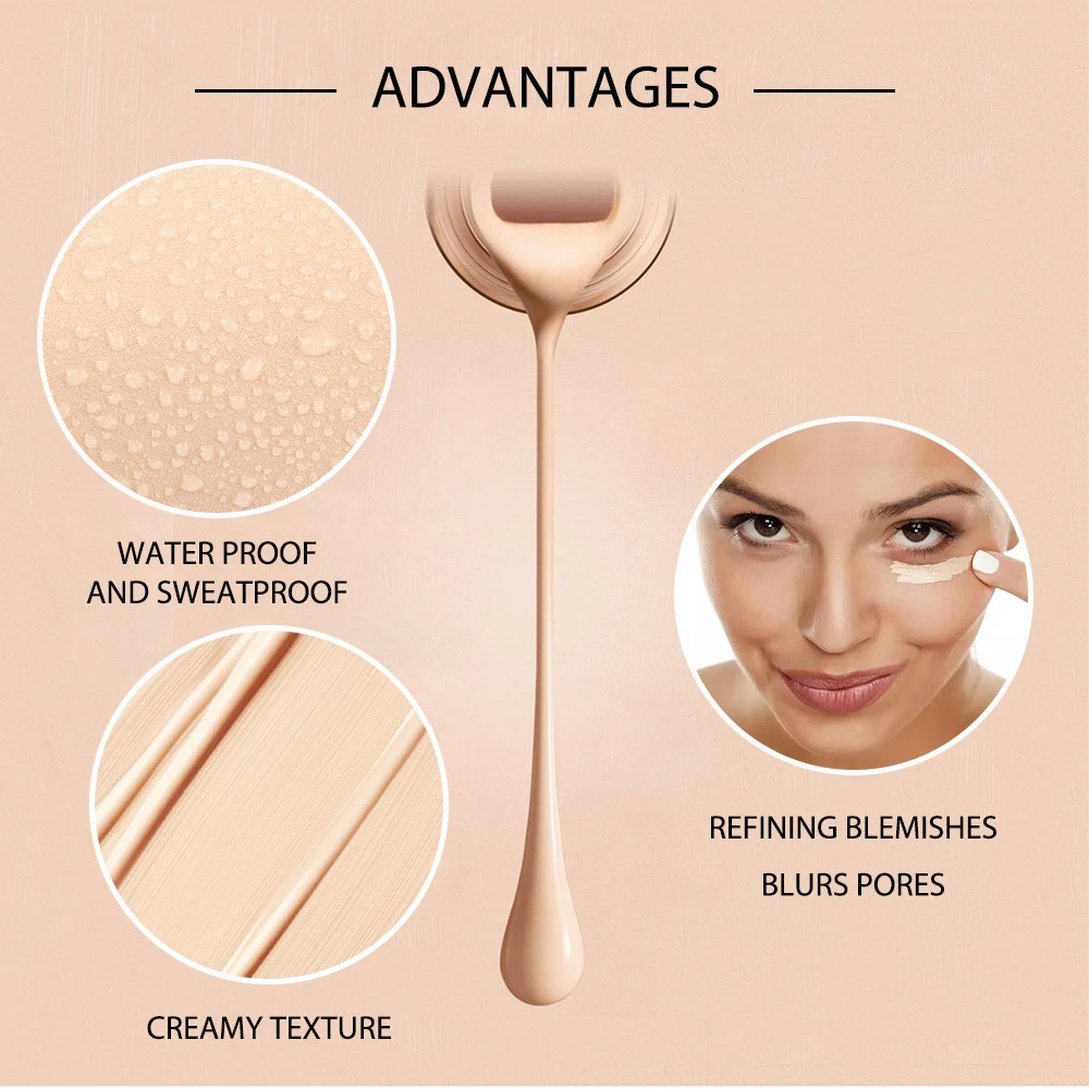 DNM Watery Hydrating Concealer Cream Fully Covering Acne Marks Pimple Conceal Dark Circles Invisible Pores Face Makeup Cosmetics