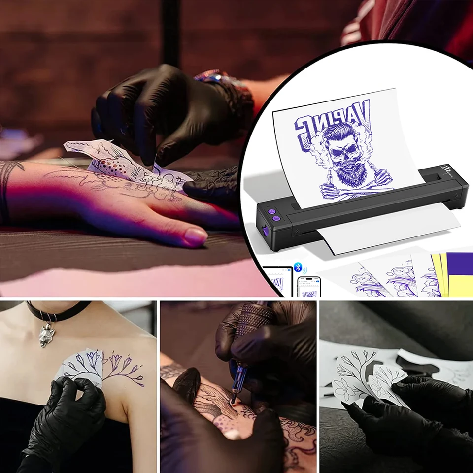 P19 Wireless Tattoo Stencil Printer Portable A4 Thermal Printer
