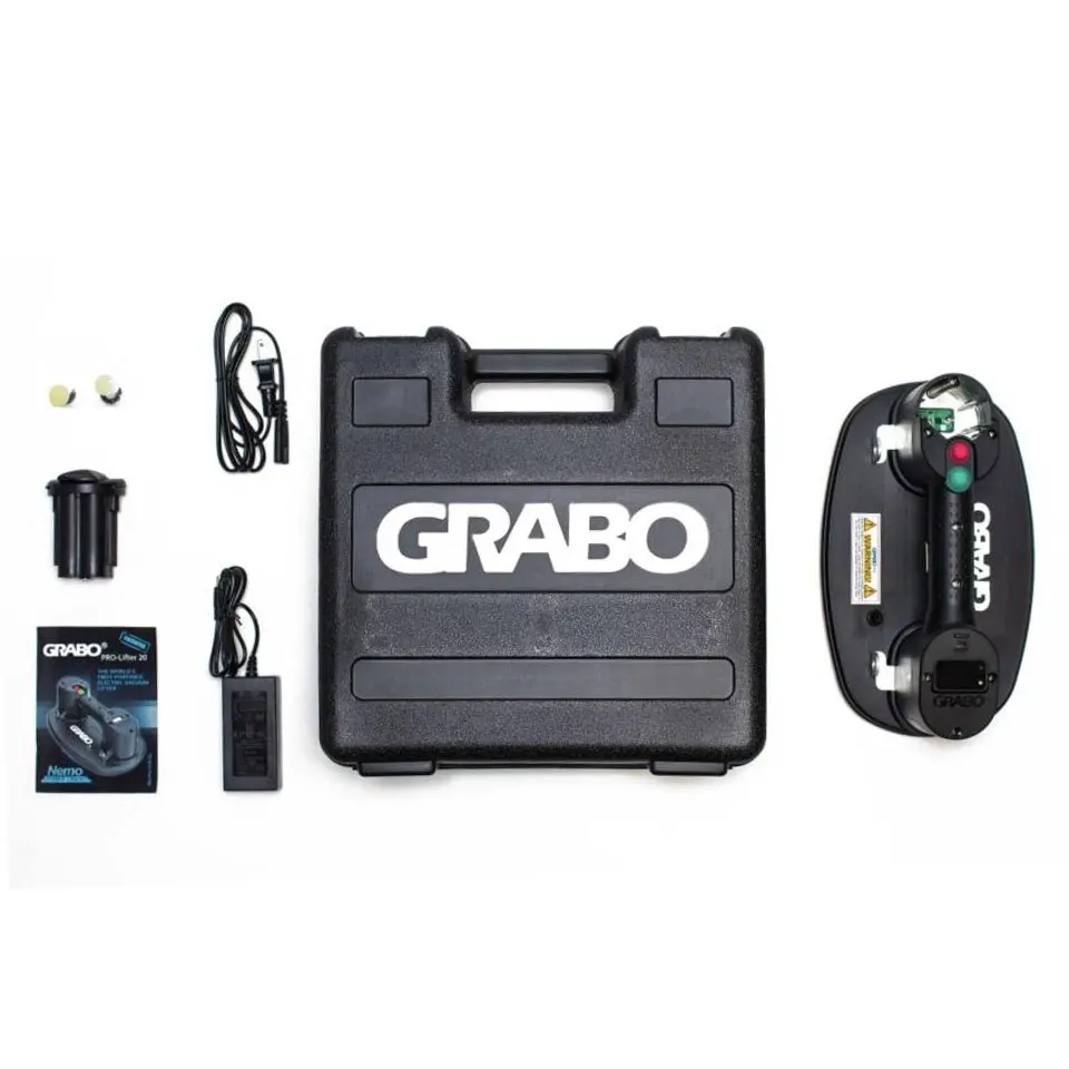 Grabo Pro-전기 타일 진공 흡입 컵, 콘크리트 슬래브 화강암 포장 재료 용, 자동 오프 펌프가 있는 타일링 설치 도구