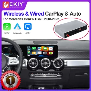 Wireless CarPlay Android Auto Per Mercedes Benz ABCE CLS CLA GLA GLB Classe NTG6.0 2018-2022 Con Specchio Link Airplay